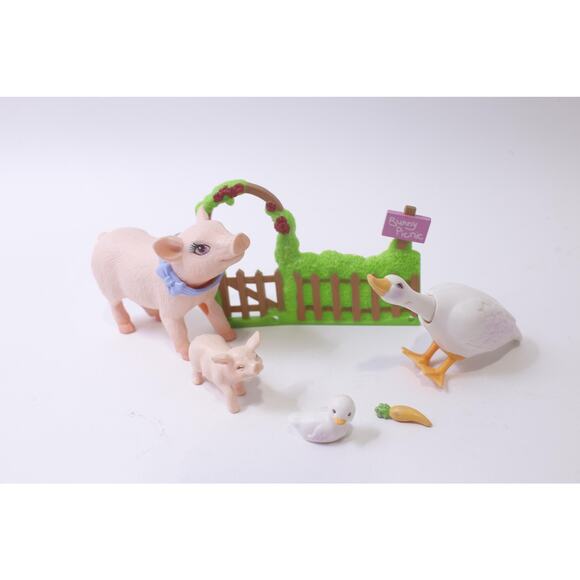 Barbie Magical Pets, 90s Animal Figurines, Charlotte the Pig, Goose, Duckling, - Picture 1 of 2
